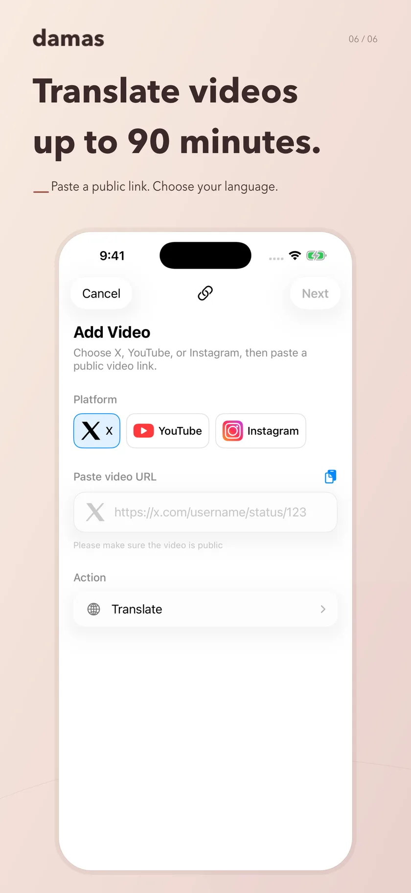 Read a longer translation · English interface